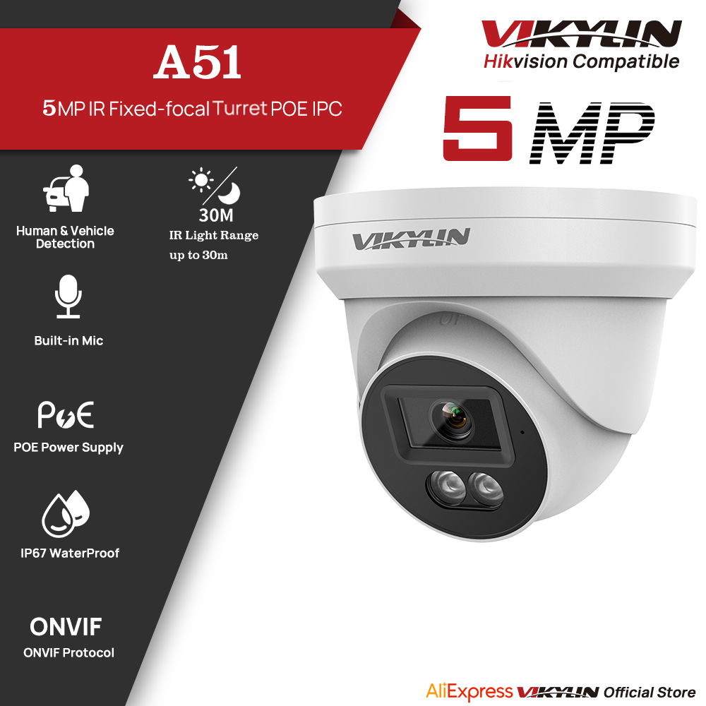 Outdoor Power G Motion - Caméra de sécurité IP VIKYLIN 5MP