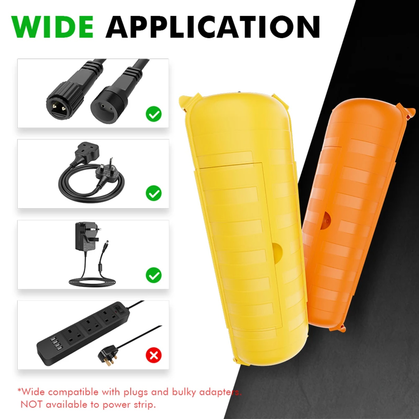 Outdoor Power Strip With Cover - Boîtier de protection extérieur IP44 pour