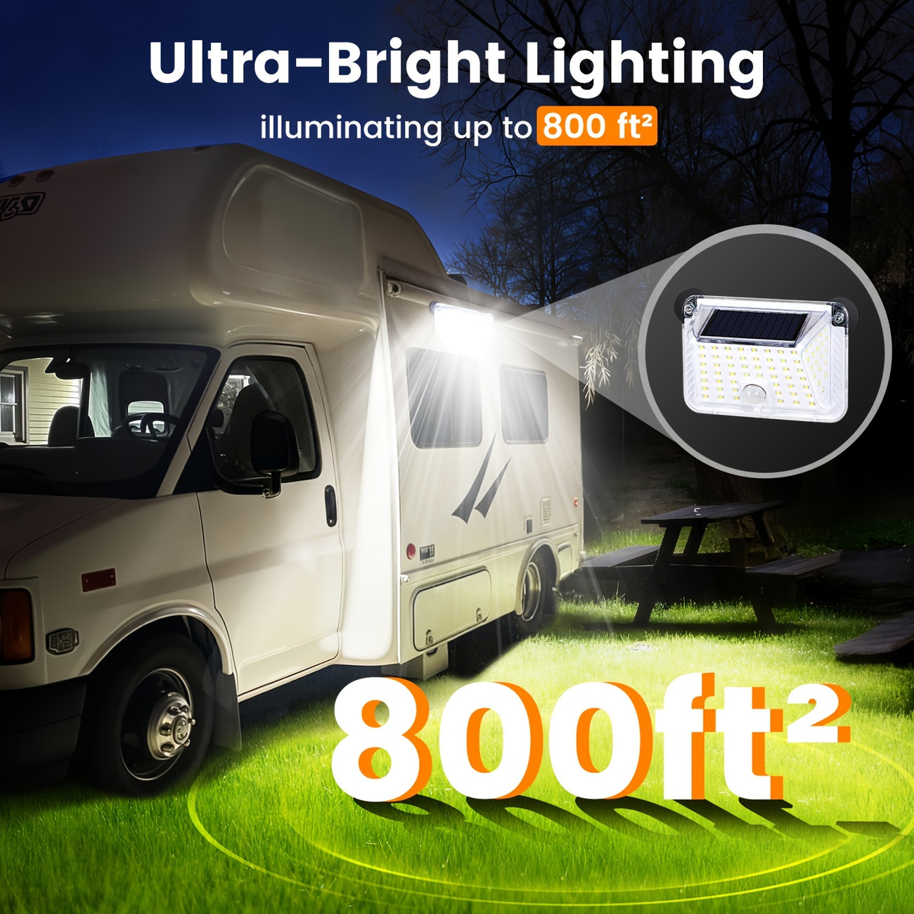 Outdoor Power G Motion - Lampe solaire magnétique pour remorque, avec