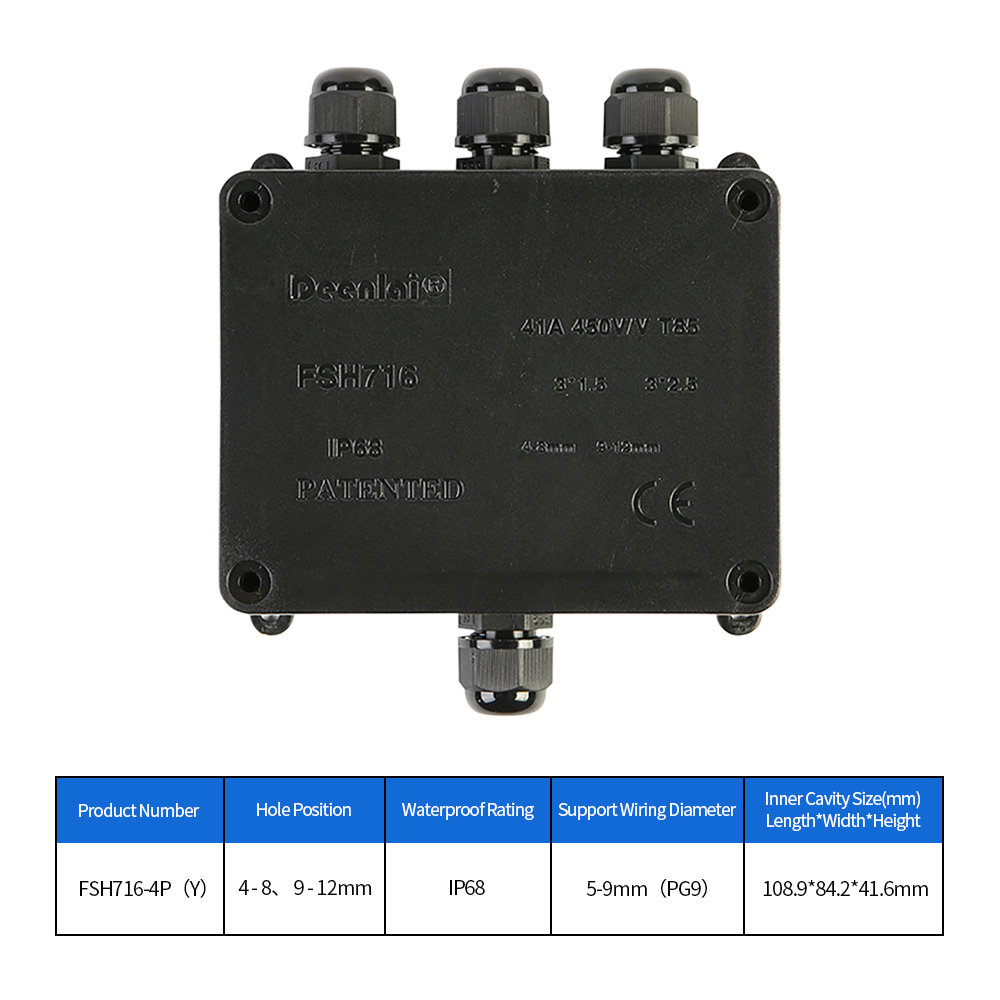 Boîte de jonction externe IP68 - Outdoor Power Cable Junction Box avis et prix
