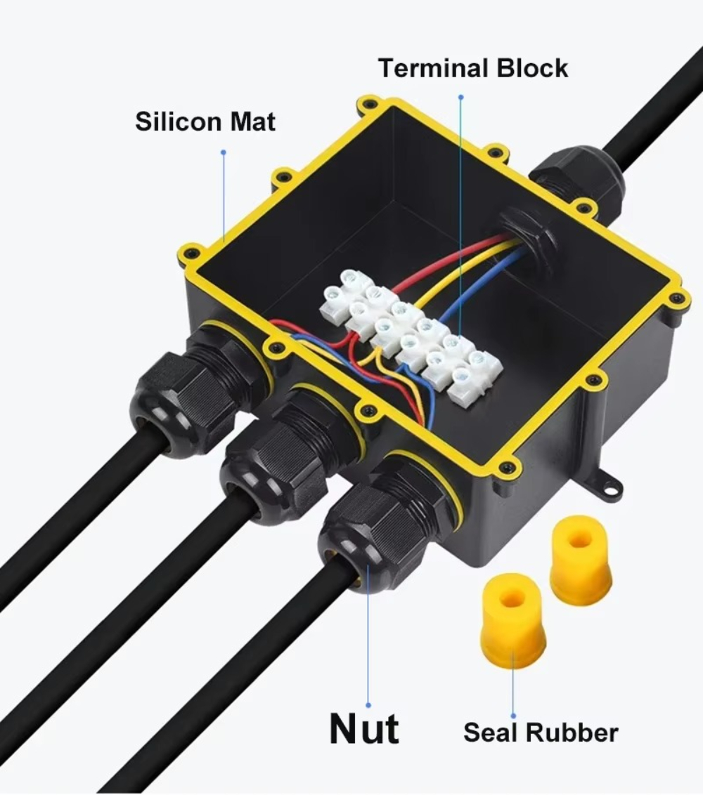 4 voies 1In3Out IP68 étanche 4 - Outdoor Power Cable Junction Box avis et prix