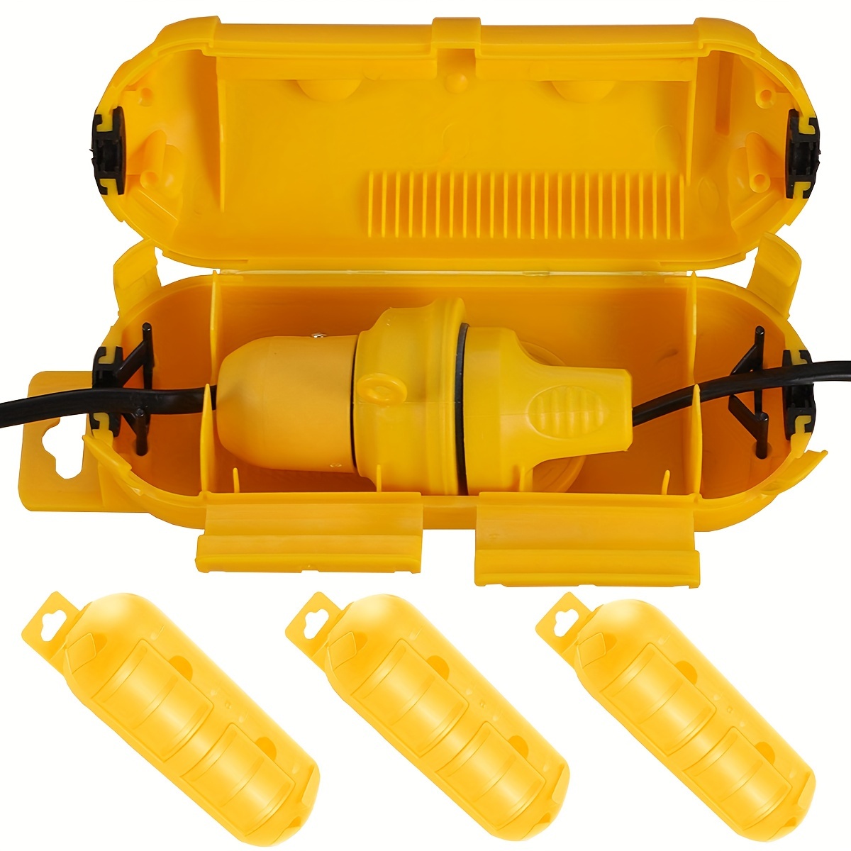 Cache-cordon de rallonge jaune - Outdoor Power Outlet Cover avis et prix