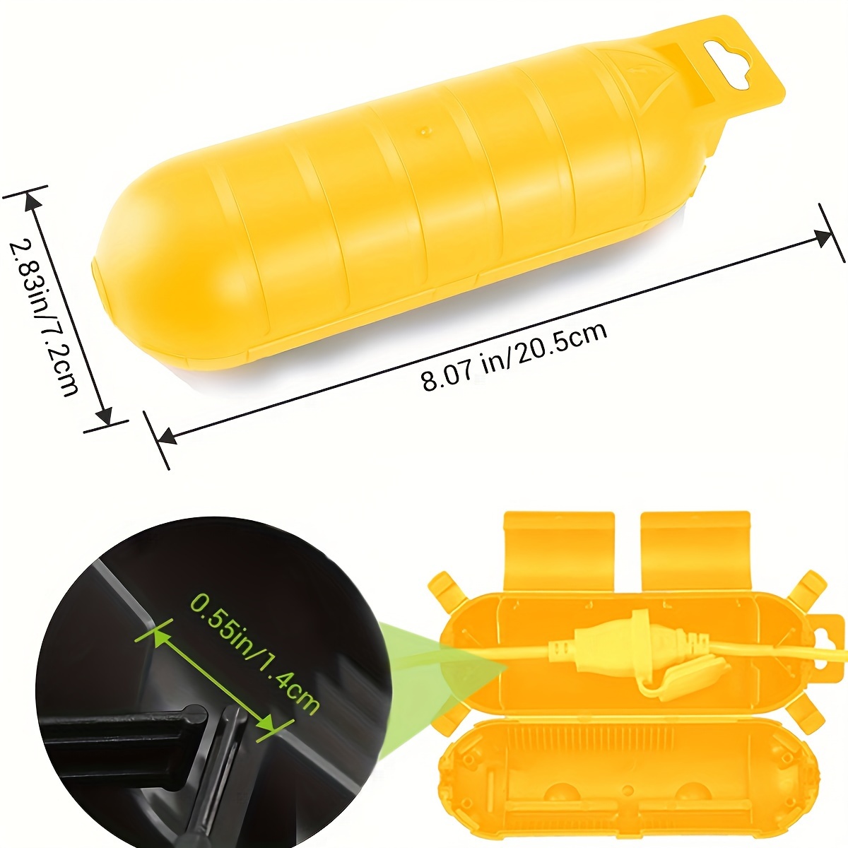 Cache-cordon de rallonge jaune - Outdoor Power Outlet Cover avis et prix
